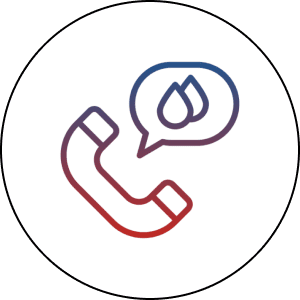 Phone icon with a water droplet symbol.